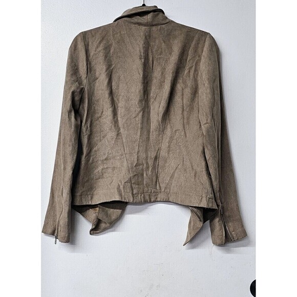 RAMPAGE  Moto jacket drape front faux suede (M) - Picture 4 of 4